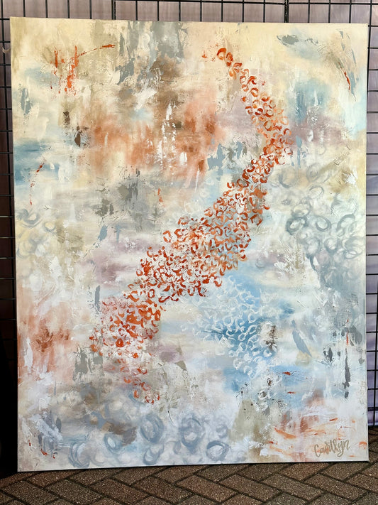 Peachy Textured Abstract