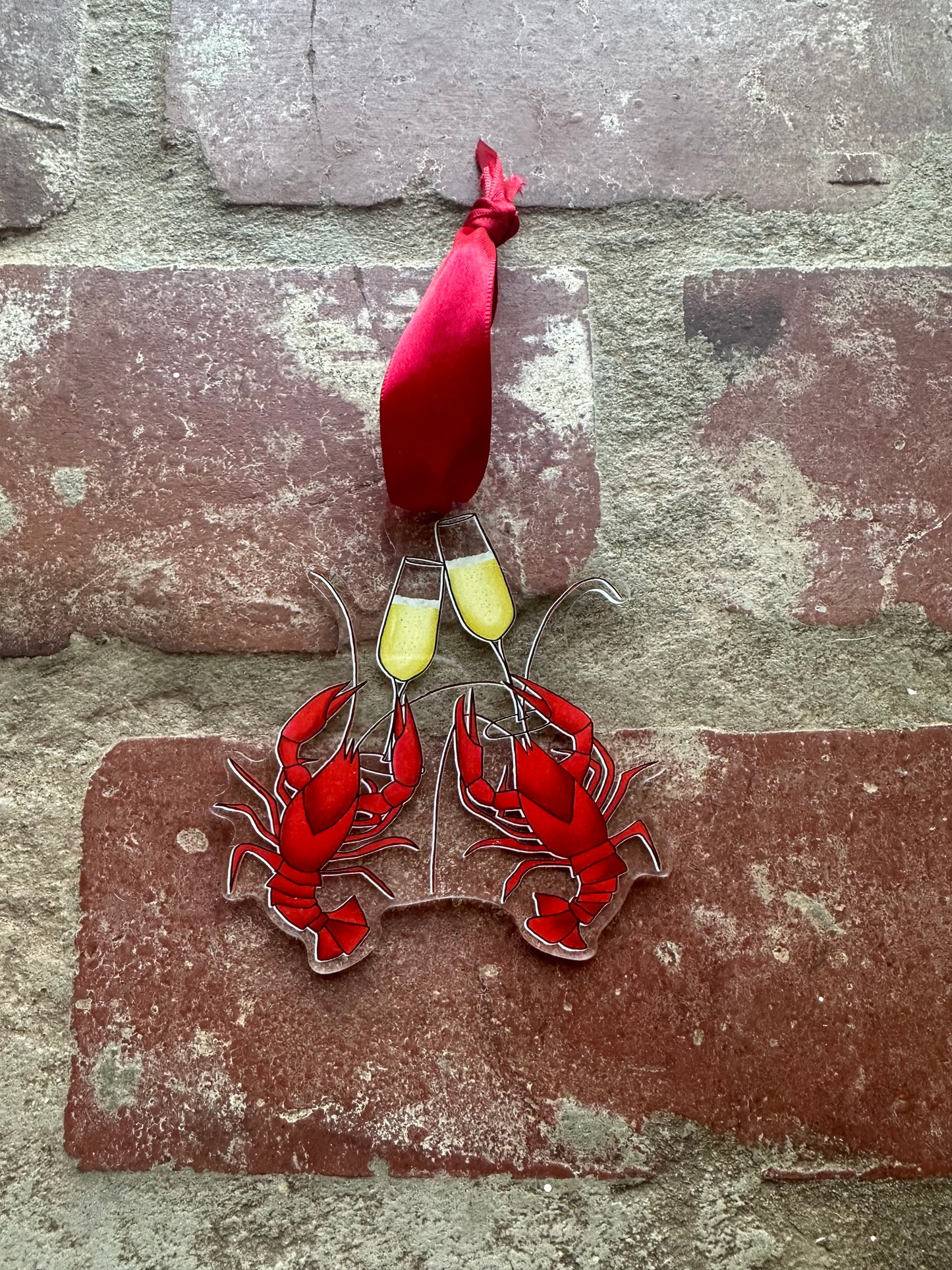 Crawfish Toast Acrylic Ornament