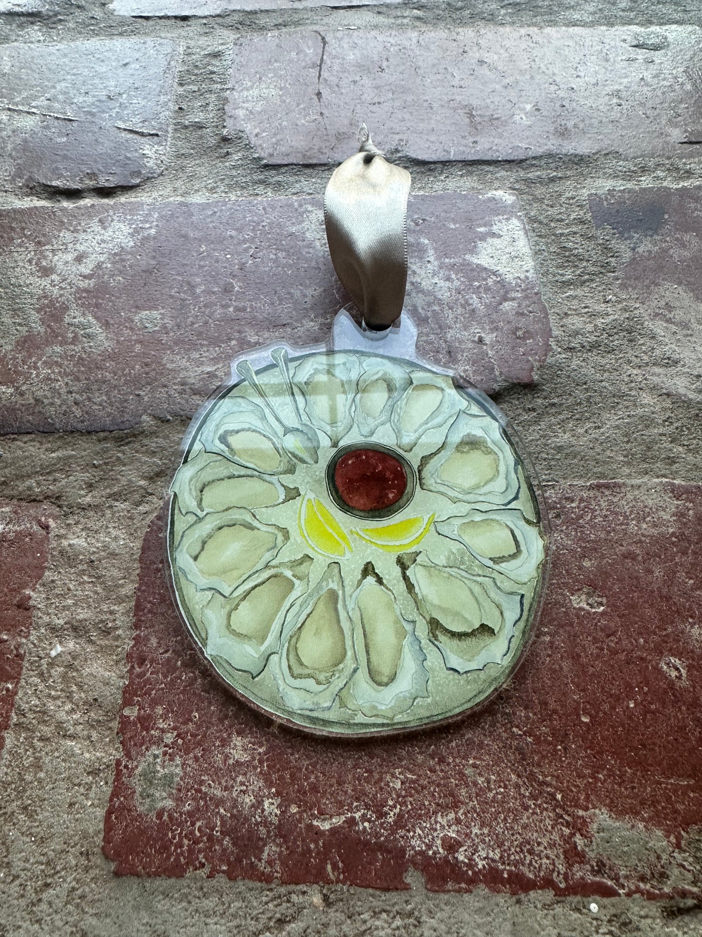 Oysters on a Half Shell Acrylic Ornament