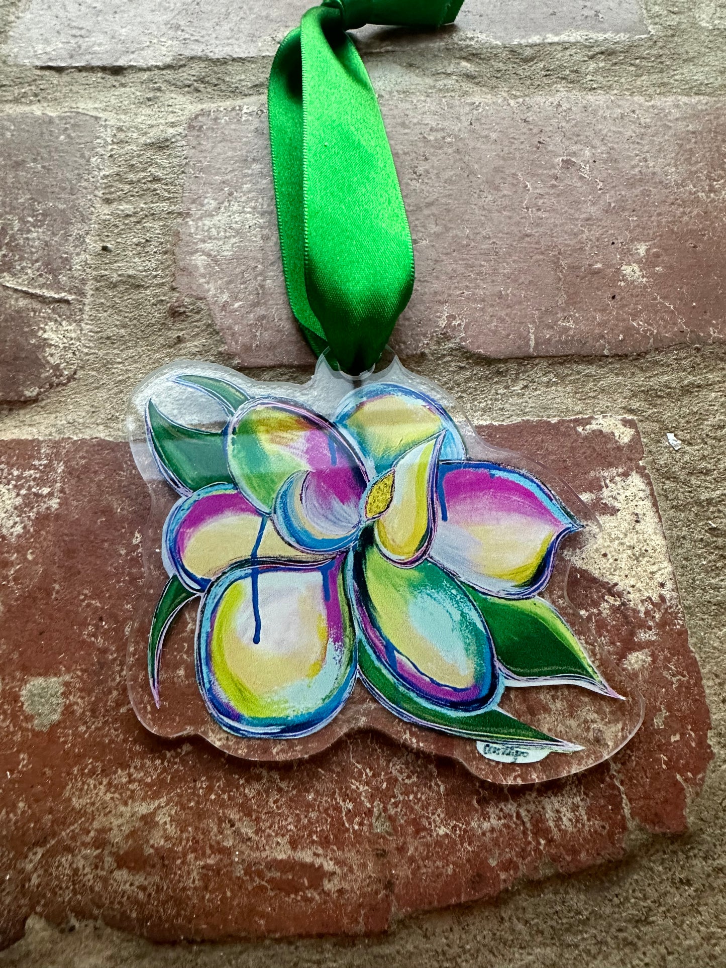 Colorful Magnolia Acrylic Ornament