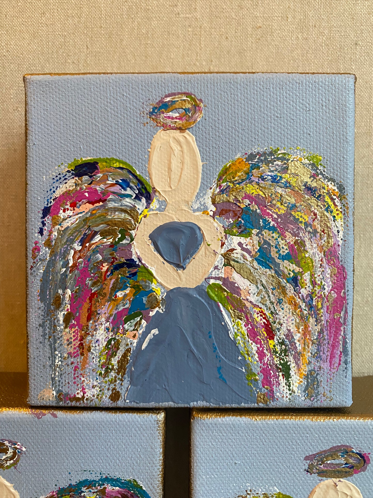 Multicolor Angel 4x4 “Shelfie” Canvas