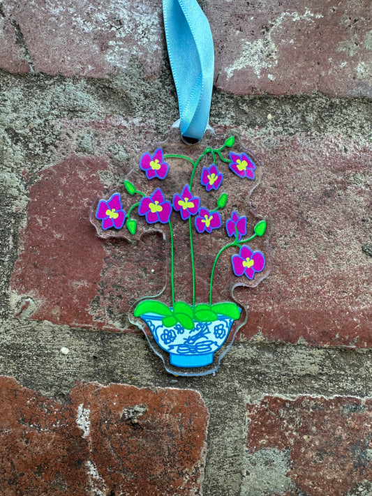 Chinoiserie Orchid Ornament
