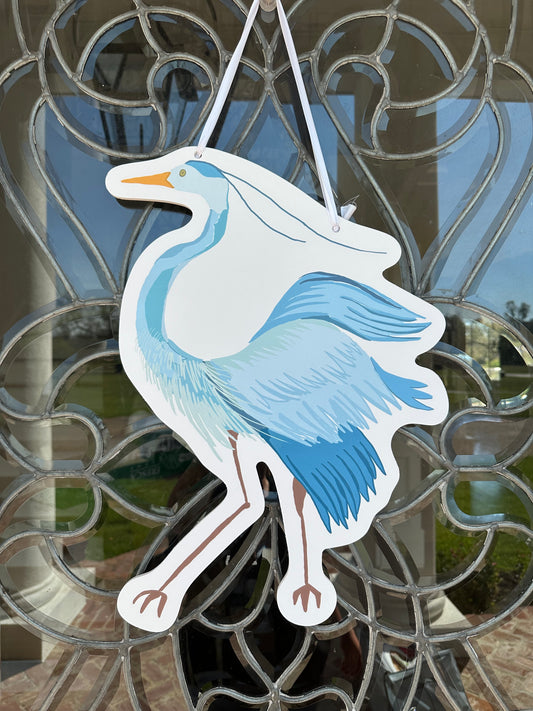 Blue Heron Door Hanger