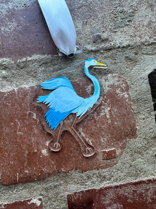Blue Heron Acrylic Ornament