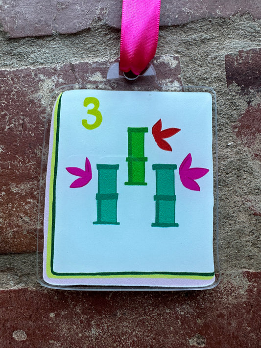 Three Bam Mahjong Acrylic Ornament