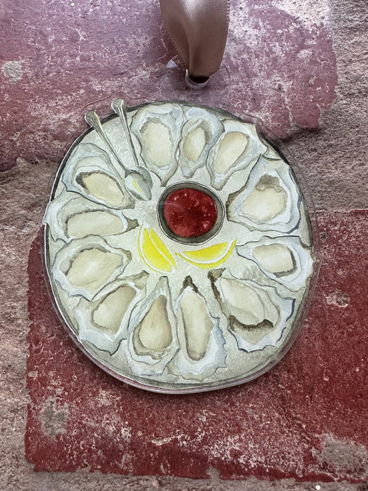 Oysters on a Half Shell Acrylic Ornament