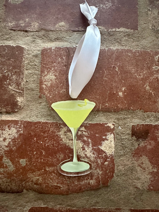 Lemon Drop Martini Acrylic Ornament