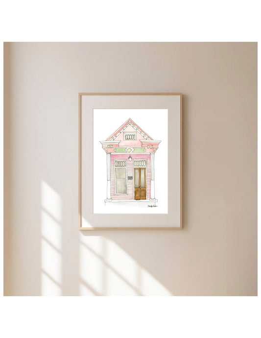 Shotgun House Print- Pink