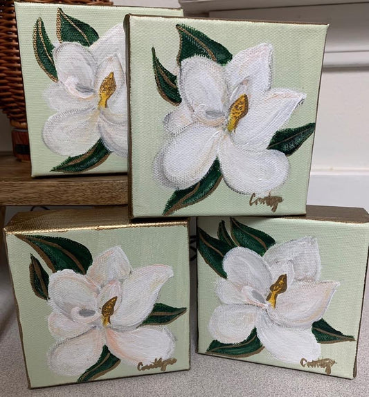 Sweet Magnolias 4x4 Canvas