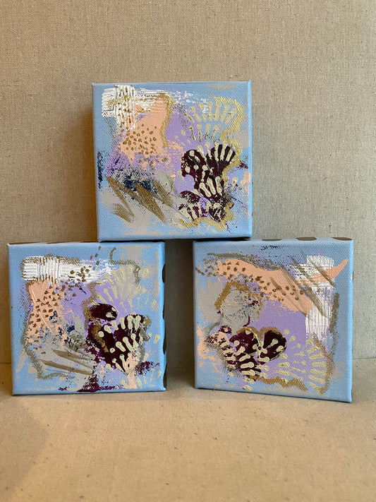 Purple, Blue, & Gold 4x4 “Shelfie” Canvas